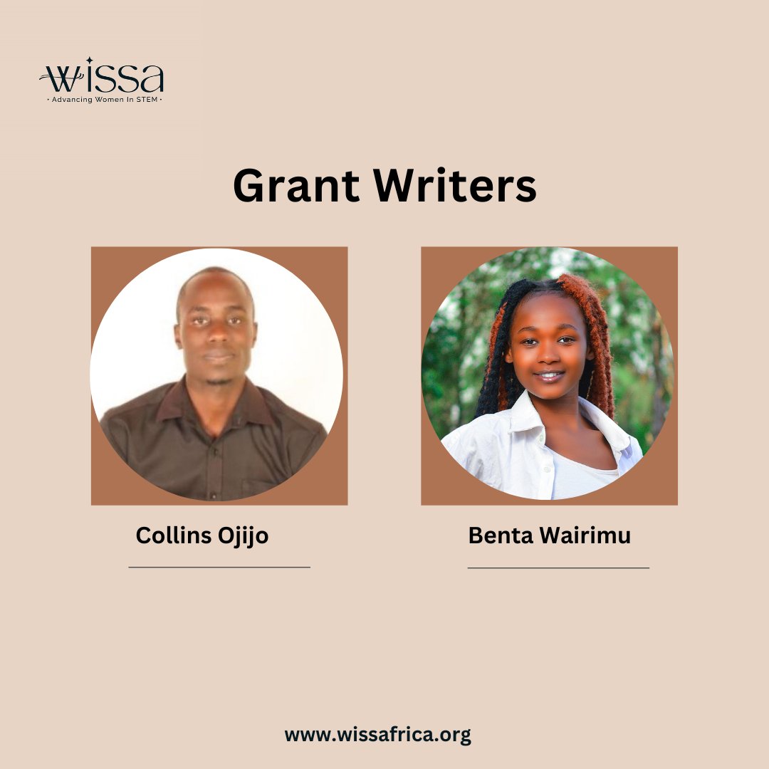 Welcoming on board our incredible team, as  #grantwriters for WiSSAfrica, led by COLLINS OJIJO working with Benta Johnson 🎉. Your skills and passion for creating a positive change will undoubtedly play  a crucial role in securing the resources needed. #wissafrica #STEMeducation