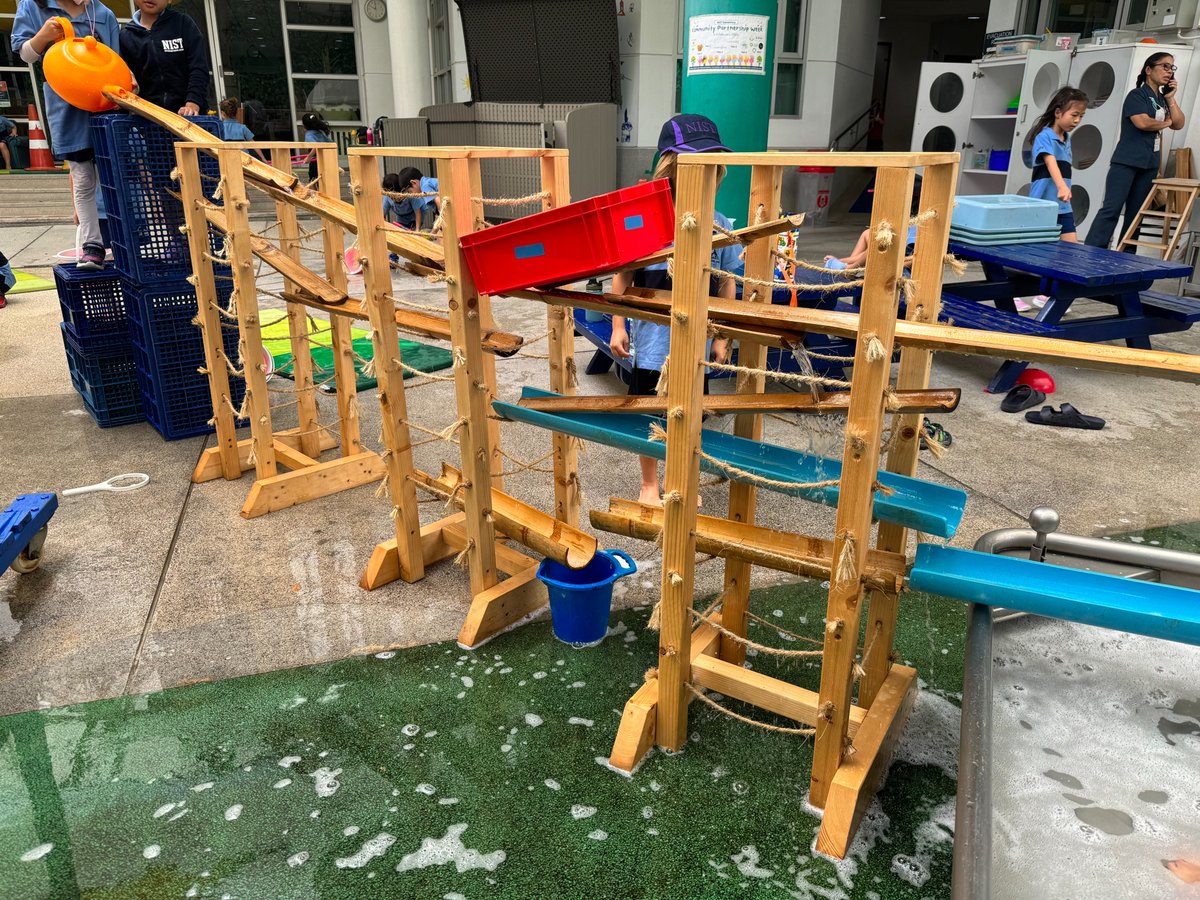 Water play has to be one of the most interesting things to observe and engage in as an #earlyyears teacher. The collaboration, challenge, problem-solving skills, and communication to deepen learning... when all of it comes together it is like magic!