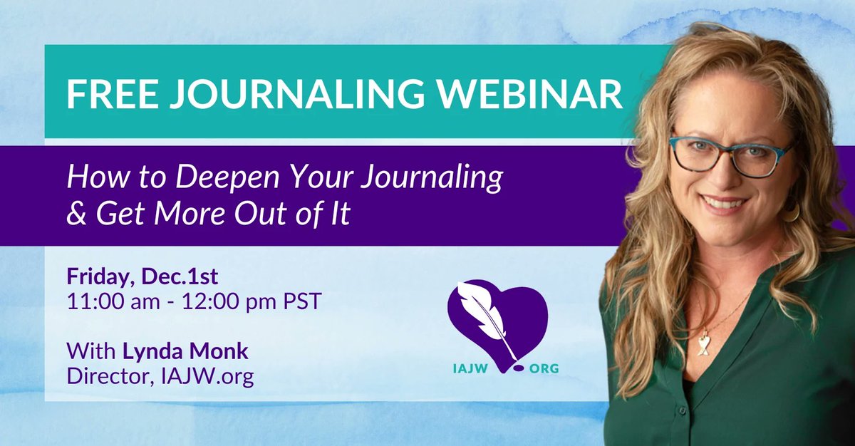Whether you are an avid long-time journal writer or just getting started, you might wonder how to go deeper with your journaling and get more out of it?

Register here now and learn how to take your journaling to deeper levels and get more out of it: tinyurl.com/rnz8h9nd