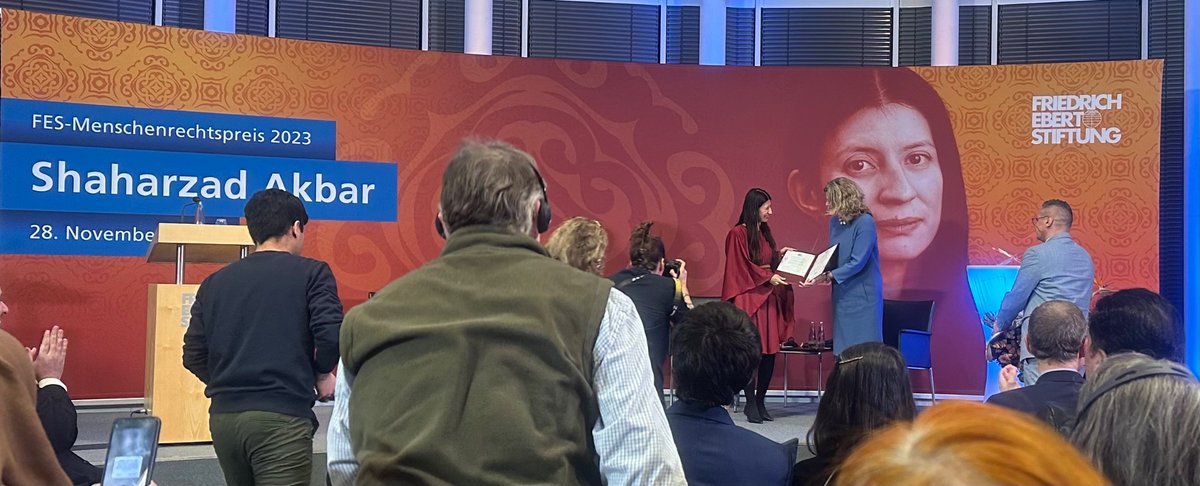 Well deserved! She has been the loud voice of women in recent years. 
Great to meet her last night in Berlin. <a href="/ShaharzadAkbar/">Shaharzad Akbar شهرزاد اکبر</a>