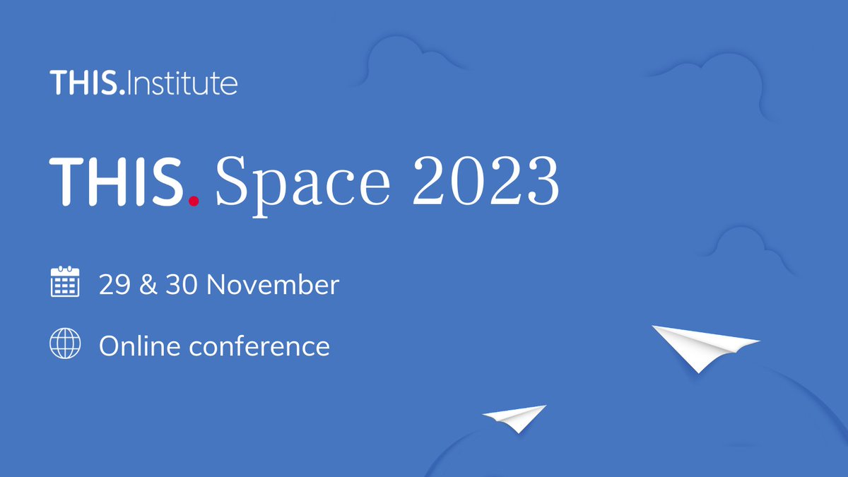 Who will be joining us for #THISspace2023? We have so many fascinating talks and speakers waiting for us. See you at 1pm. If you’ve already registered, you can simply activate your profile using this link: ths.im/3sSNMRg