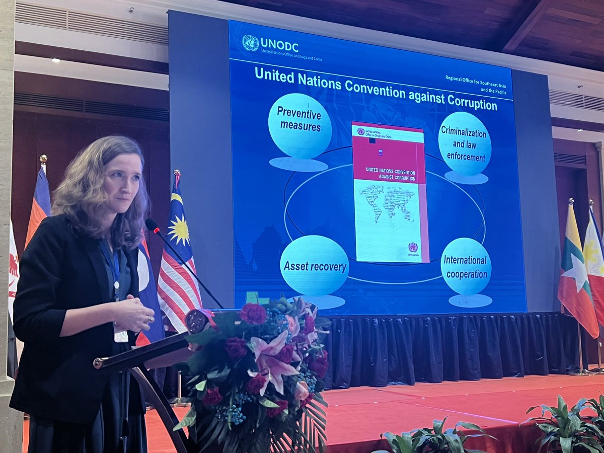 Nichanee's tweet photo. @UNODC_SEAP is honored to present at the #ASEANPAC Principal Meeting held by the Laos SIA. @UNODC_AC stands ready to support the State Parties to implement #UNCAC and strengthen cooperation to fight against corruption. 
#UnitedAgainstCorruption #UNCAC20 https://t.co/B2ge6ZlaLV