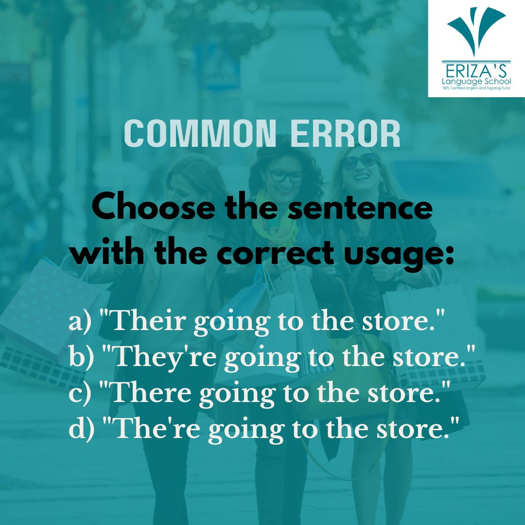 𝗘𝗻𝗴𝗹𝗶𝘀𝗵 𝗤𝘂𝗶𝘇: 𝗖𝗼𝗺𝗺𝗼𝗻 𝗘𝗿𝗿𝗼𝗿

Learn English 📩 
𝙩𝙚𝙖𝙘𝙝𝙚𝙧𝙚𝙧𝙞𝙯𝙖.𝙘𝙤𝙢

#englishonline #onlinelearning #Englishforadults #englishforkids #learnenglishonline #learnenglish