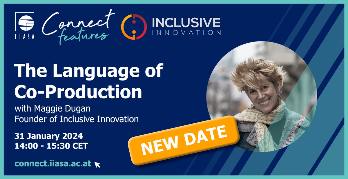 IIASAVienna's tweet photo. ๐ข Update: Our upcoming #IIASAConnect Feature event has a new date! Mark your calendars for 31 January 2024 and be part of an interactive workshop with Maggie Dugan on "The Language of Co-Production." ๐๐ค
Join us then! ๐๏ธ https://t.co/vMIq7cHIGB https://t.co/iK5OYLX7S0