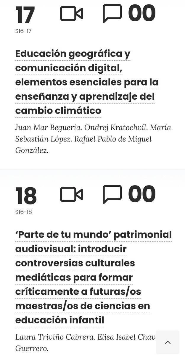 Dentro del #CICID, congreso internacional, las compañeras Pilar Rivero y Silvia García Ceballos coordinan un simposio sobre #educomunicacion del #patrimonio que se inaugura hoy. Enlace a las comunicaciones en vídeo:
cicid.es/simposios/s16/