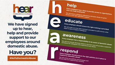 NorfolkPolice's tweet photo. As we mark the third anniversary of Norfolk’s HEAR campaign we urge employers to help #ChangeThe Story for  those affected by domestic abuse. Have you made the pledge? #16Days
here - https://t.co/aMWajd36T3 https://t.co/pRegEiS60Y