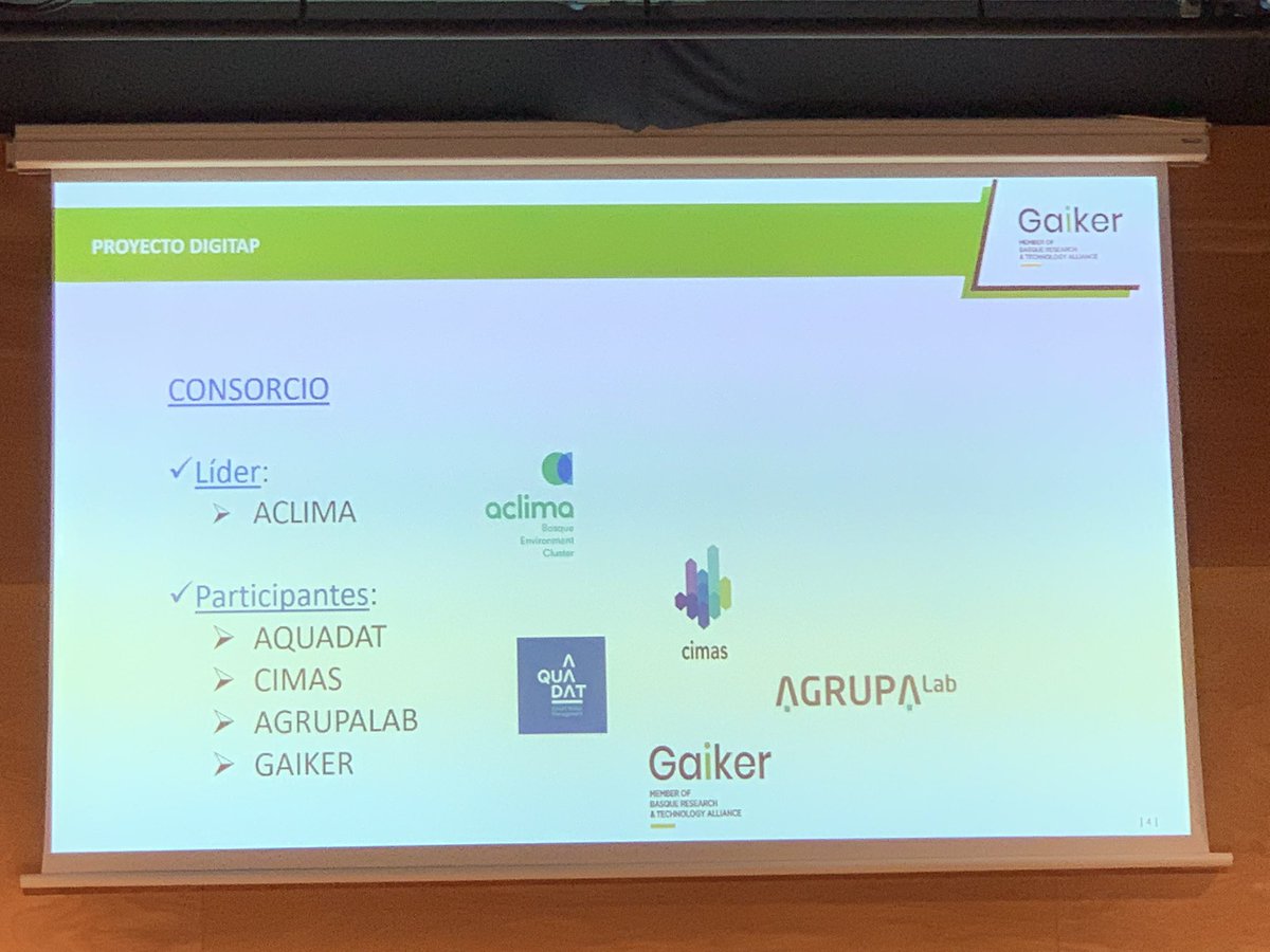 MBegoaVallejo's tweet photo. #BasqueGreentech presentación del proyecto DIGITAP en el que participa @AclimaEuskadi @CIMASINNOVACION @agrupalab Aquadat @GAIKER_BRTA https://t.co/demEEzFVHU
