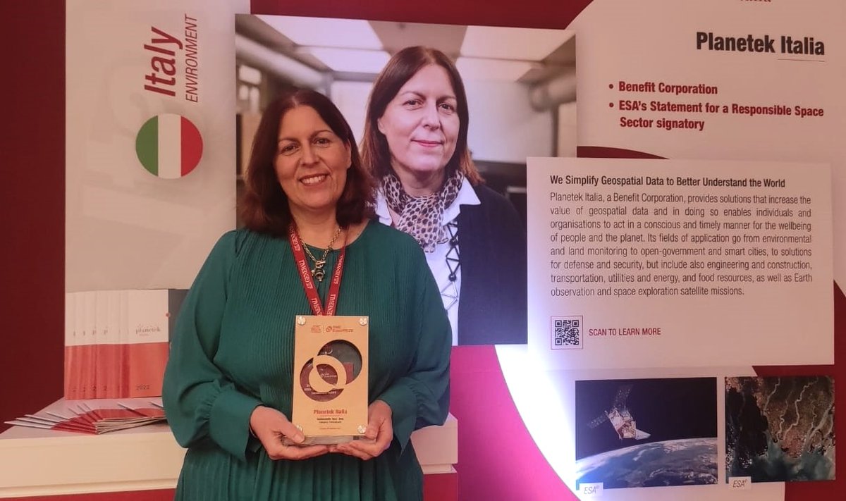 planetek's tweet photo. Planetek Italia premiata “Sustainability Hero” 2023!

#SMEEnterPRIZE ha monitorato oltre 13.000 PMI alla ricerca di "eroi della sostenibilità", scegliendo Planetek per l'impatto positivo delle sue pratiche sostenibili.

Leggi qui https://t.co/PfQJkhLNc4 https://t.co/lxCwA8ldpI
