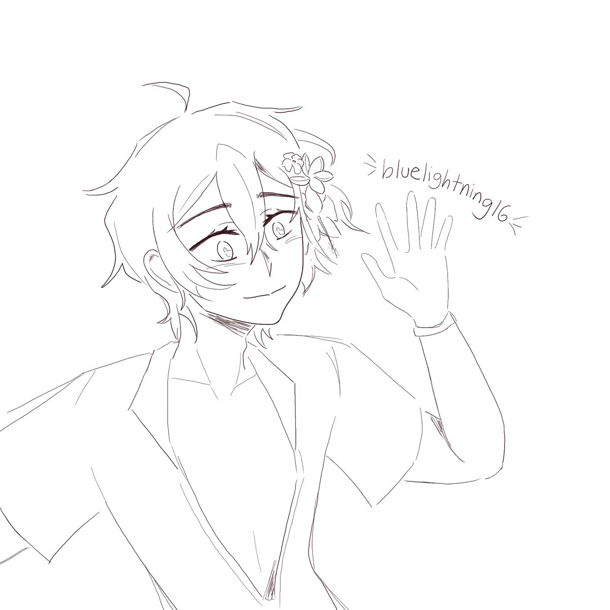 bluelightnin16's tweet photo. #twistedwonderland #twstfanart #silvertwst #mallesil #lilisil #sebesil
A little doodle inspired by the Hawaii event…

For context, in Hawaii, wearing a flower behind your left ear means that you’re taken <3 https://t.co/62wTO0ySac