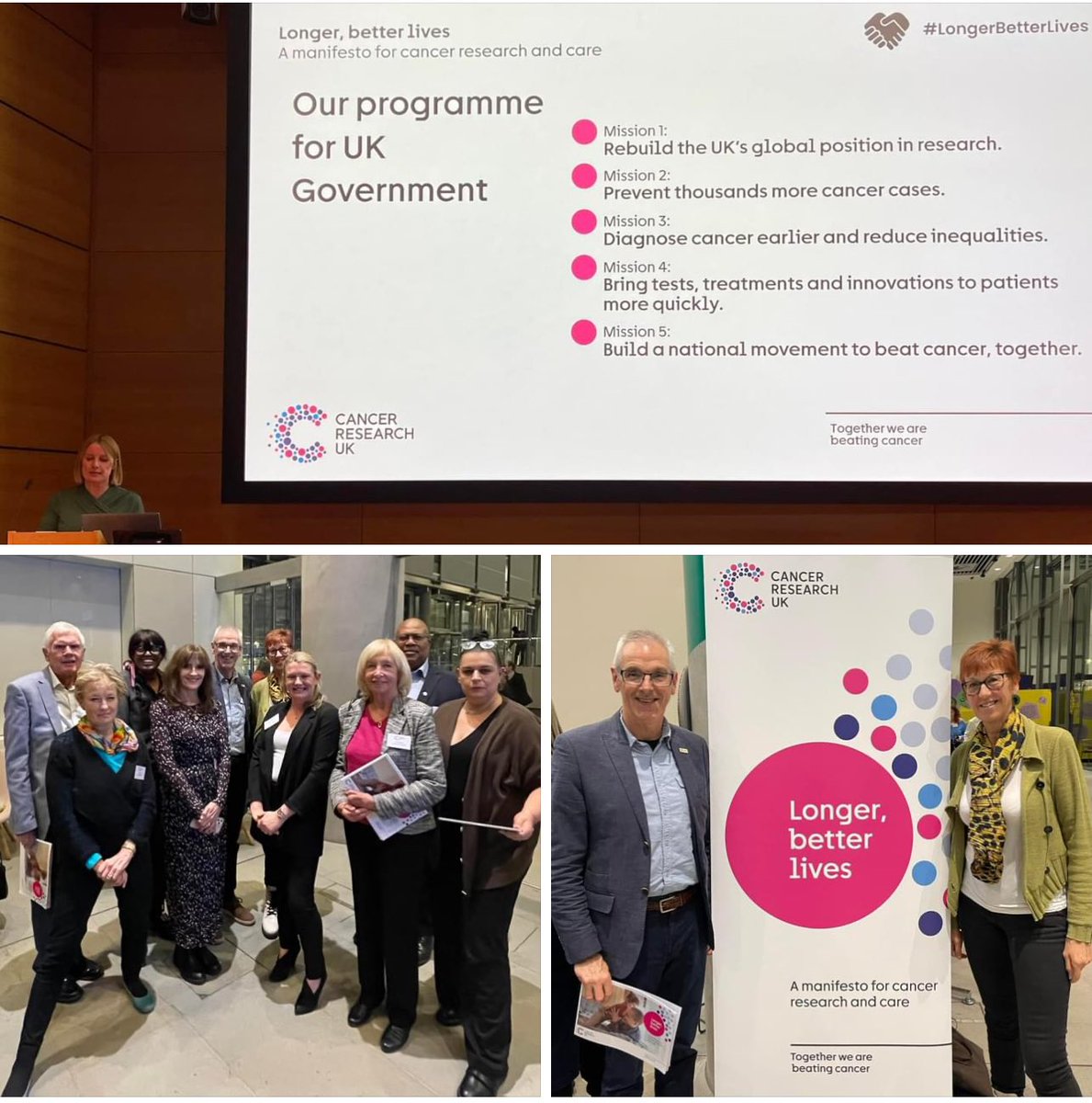Proud to attend @CR_UK @CRUK_Policy launch of #CancerManifesto with @patrickjmcguire. People in the UK should have world leading and not world lagging cancer services so they can lead #LongerBetterLives. #ResearchIsWhereHopeStarts - we need to plug the research funding gap