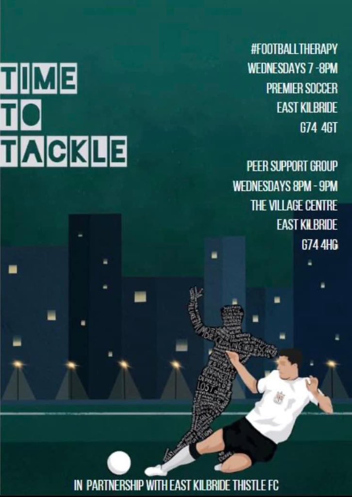 #FootballTherapy ⚽️🧠🖤💚

We are ON tonight! Beat the cold weather with a fun kickabout followed by a warm drink and snack!

Supported by The Community Mental Health and Well-being fund we are offering the chance to join our FREE game of football and Peer Support Group.