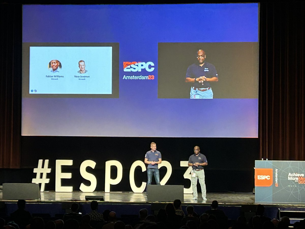 FerdiLethen's tweet image. Next on the #ESPC Stage @vesajuvonen  and @fabianwilliams. It is great to see you here on stage. I hope we&apos;ll meet here in person again today. 
#communityRocks