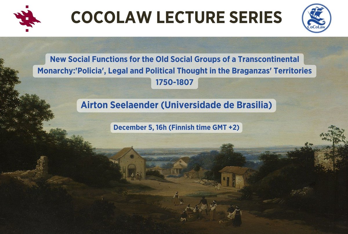 We extend a warm invitation to participate in the last CoCoLaw Lecture of the year with Airton Seelaender from Universidade de Brasilia!

For zoom link and additional info see:

helsinki.fi/en/researchgro…