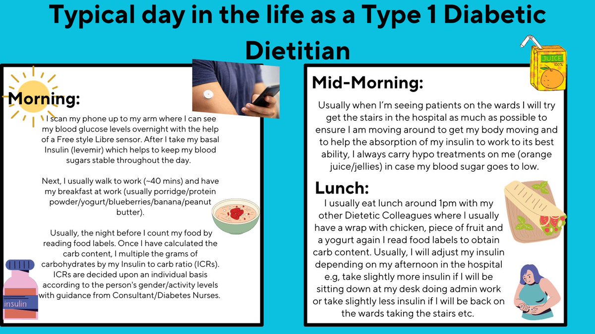 DietitiansUHSx's tweet photo. November is Diabetes Awareness Month!

One of our Band 5 Dietitians @SarahCarney97 at RSCH Brighton has Type 1 Diabetes and has shared what a typical day looks like for her!

#DiabetesAwarenessMonth #type1diabetes #type2diabetes 

@BDA_Dietitians @DiabetesUK https://t.co/cVVXCVv4aX