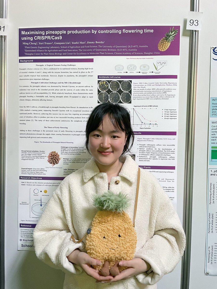 Mina1Cheng's tweet photo. 🍍 is here at #ASPS2023! Grateful to @asps_ozplants for the travel scholarship. Immersing myself in plant 🌱 science and research is a joy. Listening to inspiring works and sharing experiences is essential for this stressed 3rd year PhD student😅. https://t.co/bY1301e8mk