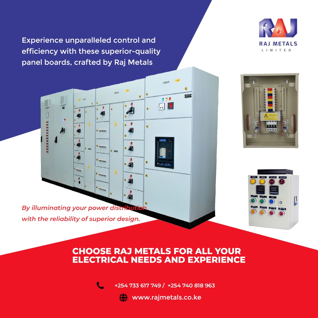 RajMetalsLtd's tweet image. Experience unparalleled control and efficiency with these superior-quality panel boards, crafted by Raj Metals. By illuminating your power distribution with the reliability of superior design.
Website :rajmetals.co.ke to learn more.

#MetalCrafts #PanelBoards #RajMetals