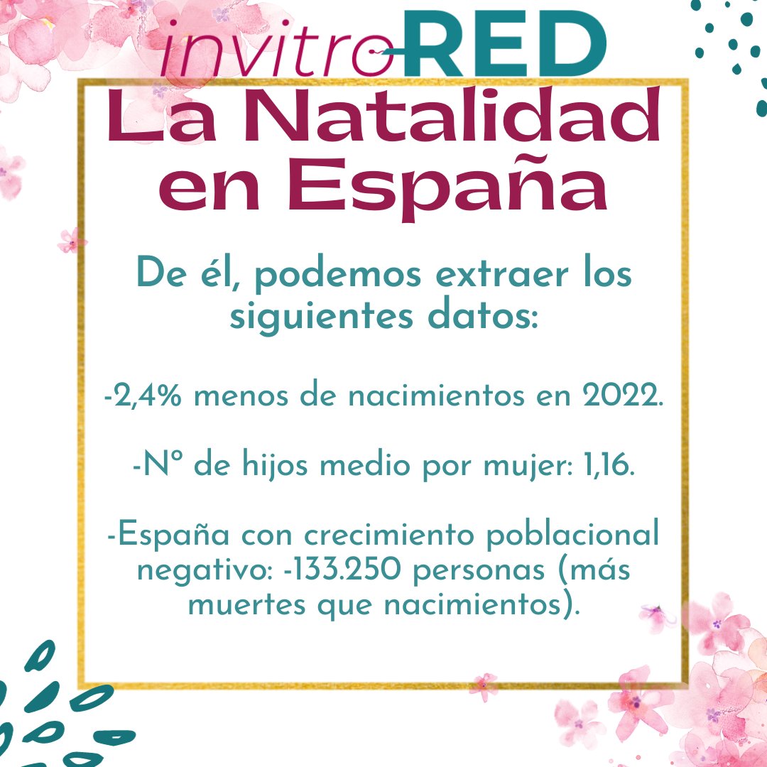 InvitroREDes's tweet photo. ¡La natalidad en España sigue en caída libre!

#invitroRED #infertilpandy #comunidadRA #RAsistida #invitro #fiv #ivf #icsi #embarazoporfiv #infertilidad #maternidad #busquedaembarazo #natalidad #problemon https://t.co/qVsj6Cfcxo