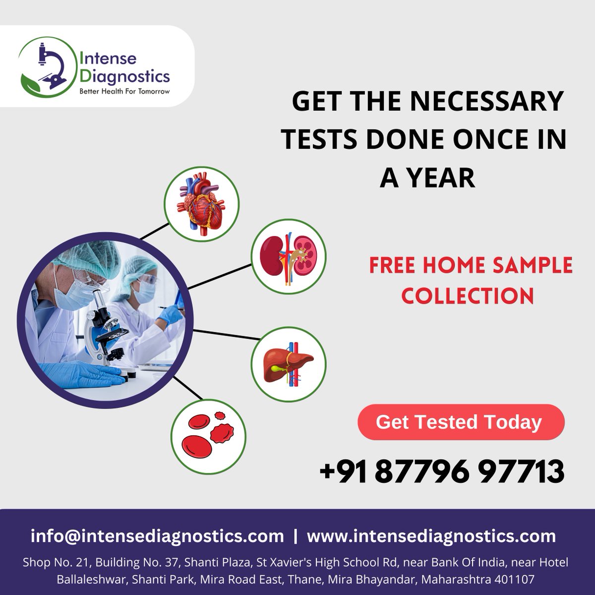 Intensediagn's tweet photo. It's important to note that the necessary tests for an annual check-up can vary depending on factors such as age, gender, medical history, and risk factors.

8779697713
info@intensediagnostics.com
https://t.co/WndS2YslDw

#diagnostic #medical #healthcare #intense #health #doctor https://t.co/atLwN0uQ89