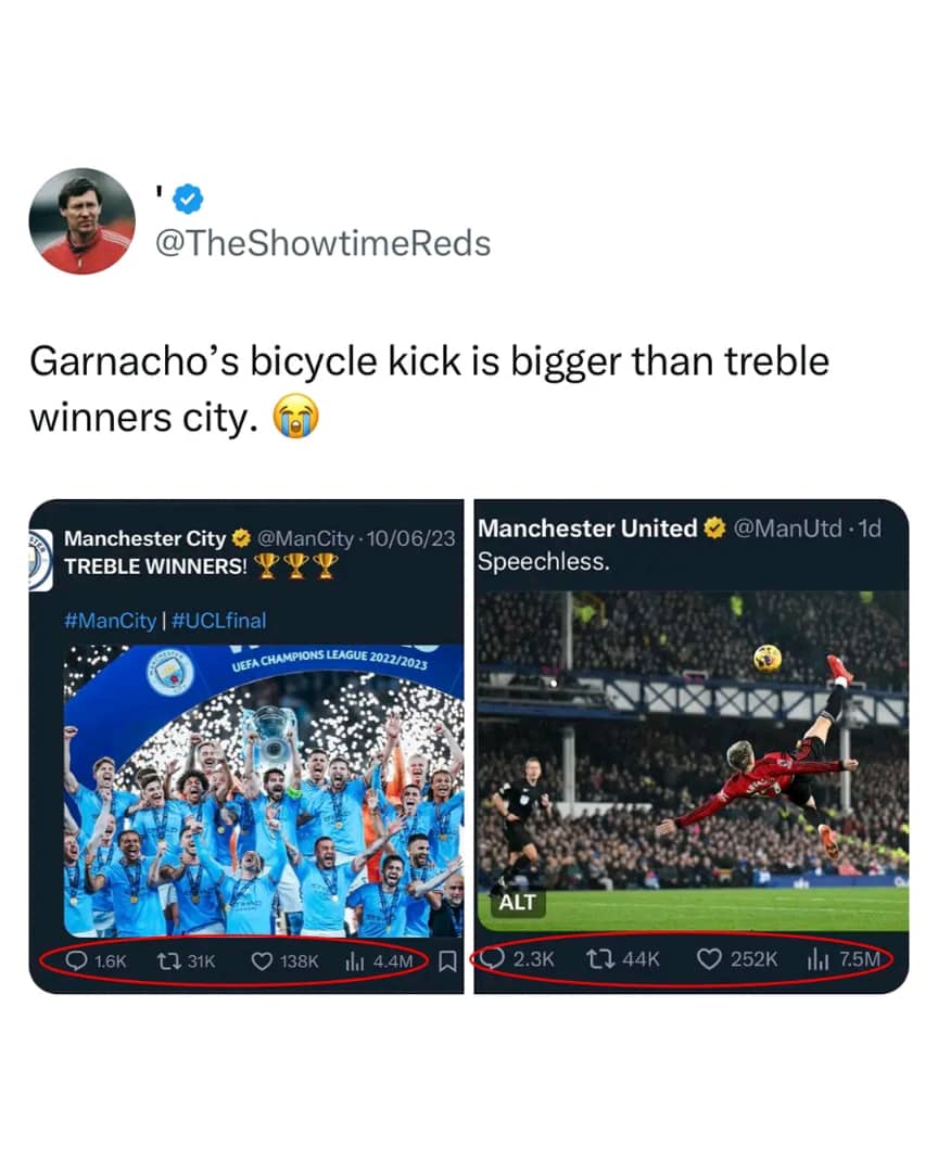 Garnacho's bicycle kick is bigger than treble winners City @Portalcoin  so $Portal me 
Lfg
@jaredadcrypto @Ariwodo_ @Mrbankstips @442sportshq @_Web3Alchemist @a9d_84 @A_Y_A_fx #IsraeliNewNazism #NightWithTheChampions #ChampionsLeague #BBNaija