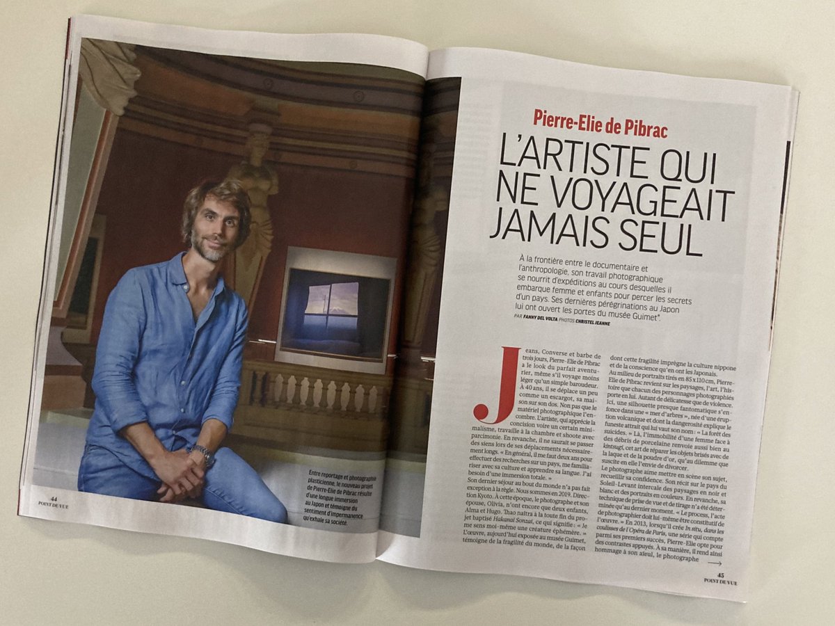 PEdePibrac's tweet photo. PRESSE 📰
Point de Vue : L’artiste qui ne voyageait jamais seul 🇯🇵🇨🇺

Merci Fanny Del Volta pour ce superbe portrait original et familiale dans le dernier numéro de @PointDeVueMag 🙏 https://t.co/JDmvn1KFbL