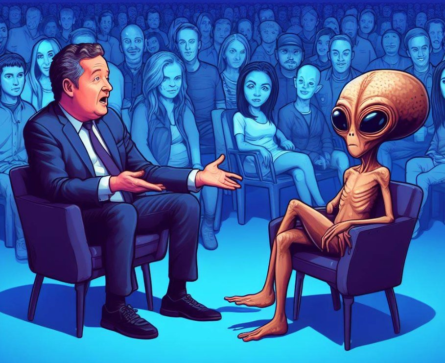 Nice work @TuckerCarlson ,  but @piersmorgan would have gotten an interview with an actual #alien instead of a politician who looks like one.  #UFOs #TuckerCarlson #PiersMorgan #PiersMorganUncensored