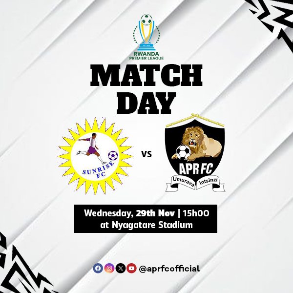 Jean_PaulMugabe's tweet photo. Match Day|| #RPL
#SUNRISE vs #APR_FC
ANOTHER GAME TO WATCH 🔥IN RWANDA PREMIER LEAGUE https://t.co/SRHe3lpoXG