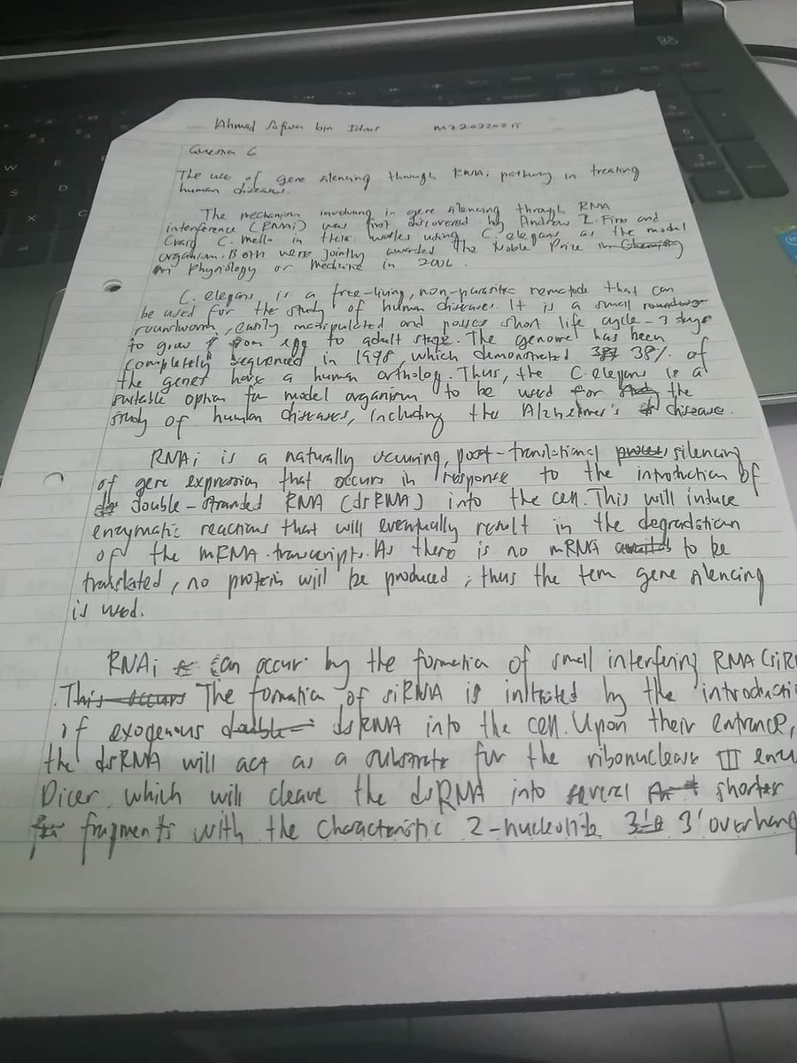 Terjumpa kertas jawapan exam zaman master dulu. Sakit tangan menulis panjang-panjang. Kahkahkah.