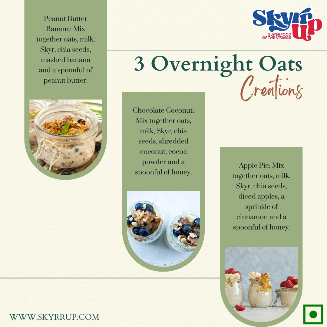 Skyrrupindia's tweet photo. Overnight oats are a great breakfast option for those who are always on the go and want something quick and easy in the morning. 😋💪
🌐https://t.co/6qtbxWCFzO
#Skyrrup #overnightoats #Skyrrup4Life #Skyr #OriginalSkyr #proteingoodness #goodforguthealth #lowfat #lactosefree #Gym https://t.co/dLt2V7yedw