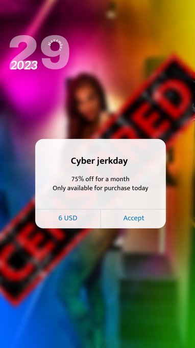 ONLY TODAY!! Cyber jerkday! 75% OFF - No hidden paywall https://t.co/QAmgsyMOXO  #BlackFridayDeals #CyberMonday<a href="/tag/discount"class="tags"><span>#discount</span></a><a href="/tag/promo"class="tags"><span>#promo</span></a><a href="/tag/cybermonday"class="tags"><span>#cybermonday</span></a><a href="/tag/blackfridaydeals"class="tags"><span>#blackfridaydeals</span></a>
