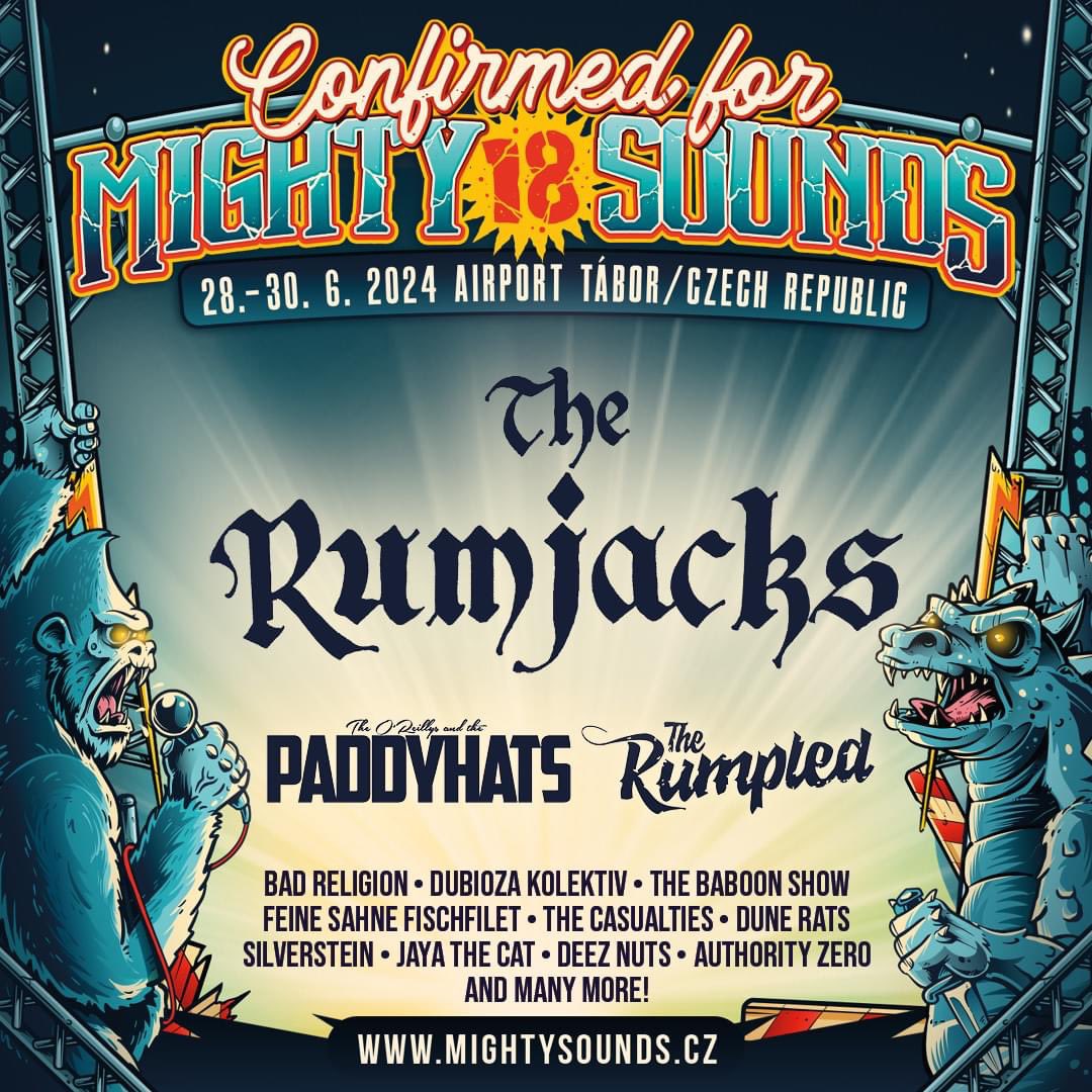 MightySounds's tweet image. ☘️ @Rumjacks, @Paddyhatsfolk and The Rumpled at #Mighty2024 ☘️

➖➖➖

🎫 Tickets 👉 1url.cz/@ms24CZ

➖➖➖

📍 Mighty Sounds 2024
📅 June 28-30, 2024
🇨🇿 Tábor, CZ
🌐 MightySounds.cz