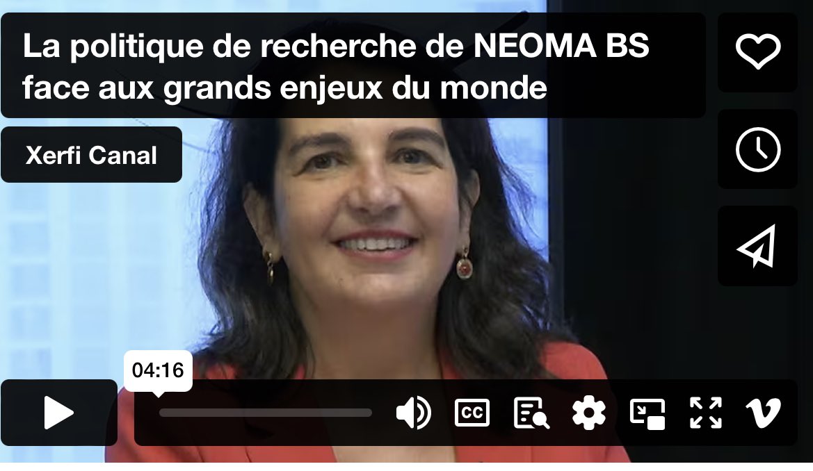 Mon interview sur la politique de recherche de <a href="/NEOMAbs/">NEOMA Business School</a> face aux grands enjeux du monde - Lettre <a href="/XerfiCanal/">Xerfi Canal</a>  | <a href="/IQSOG/">IQSOG</a> 
🎥 buff.ly/47GbE9K