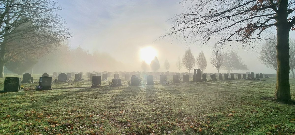 TettenhallWMP's tweet photo. PCSOs Tonkinson and Denyer are out early this morning patrolling Danescourt cemetery to deter any antisocial behaviour. And advising on leaving cars unlocked #communityPolicing https://t.co/NHrMJmar7J