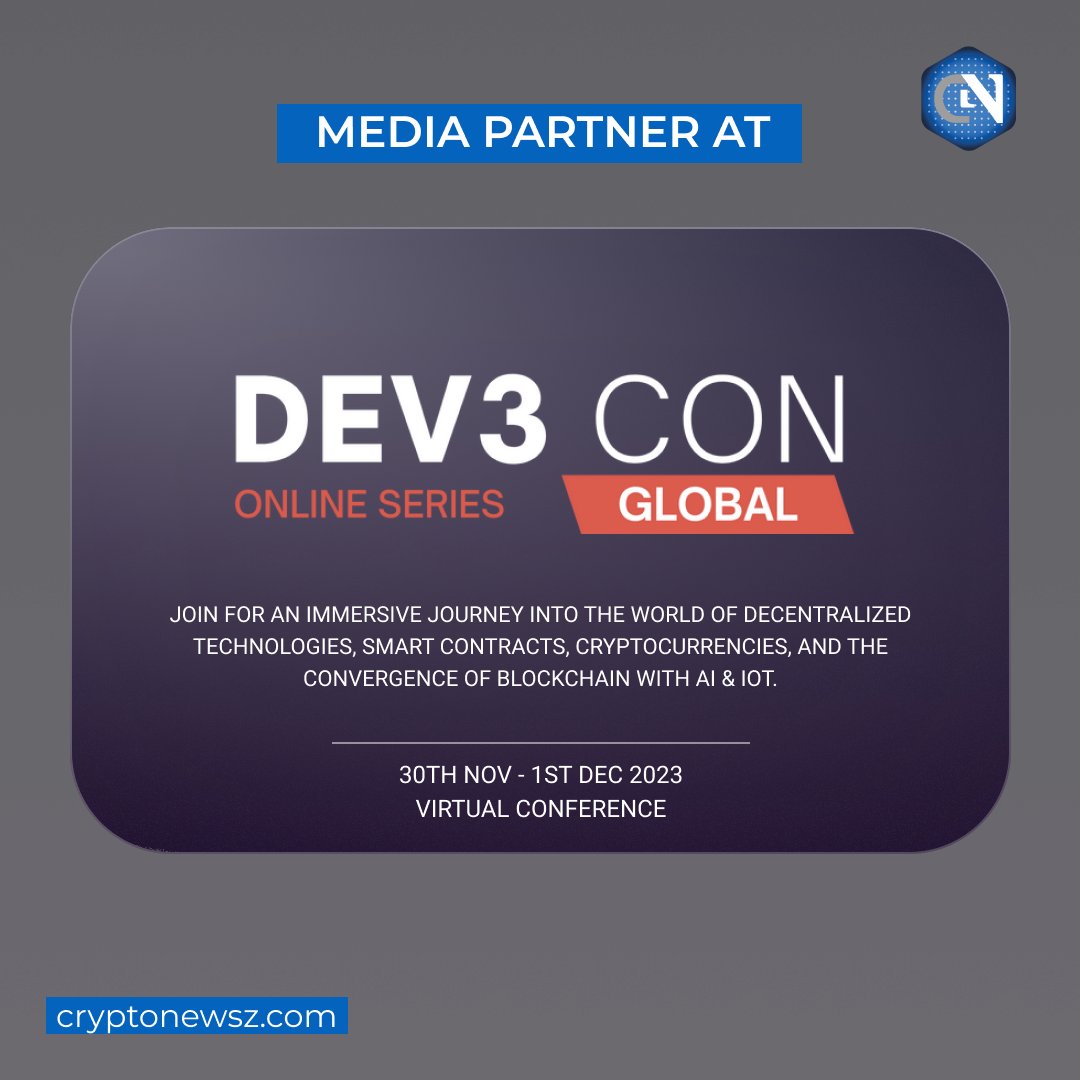 cryptonewsz_'s tweet photo. We are happy to be the official media partner at Dev3 Conference | @dev3conference

The premier global gathering of innovators, enthusiasts, and experts in Web3

Register: https://t.co/2ugJHAaSsN

#cryptonewsz #mediapartner #Dev3 #web3 #innovation #conference https://t.co/uW8u3vT5C8