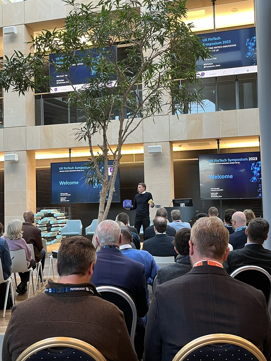 DataCapitalEd's tweet photo. This year's UK Fintech Symposium conference, organised by @Futurescot_News is at the @NatWestGroup  OX Edinburgh venue

⭐️We are exhibiting today alongside @EdinInnovations and the @uoebusiness ⭐️

If you are attending, come and say hi to find out more ! #FSFinTech https://t.co/JziMFeUfaL