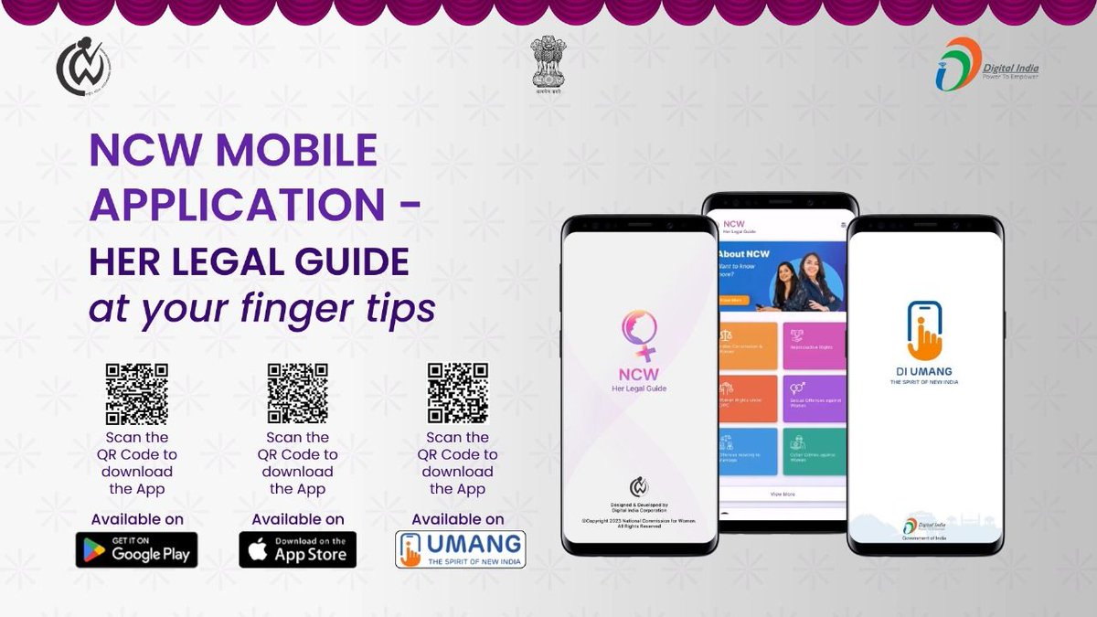 Discover #HerLegalGuide by @NCWIndia – the ultimate resource for women seeking legal insights on Indian constitutional law, reproductive rights, CRPC, sexual offenses, & cyber crimes. Empower yourself & contribute to building a safer, more informed society today! Download now!