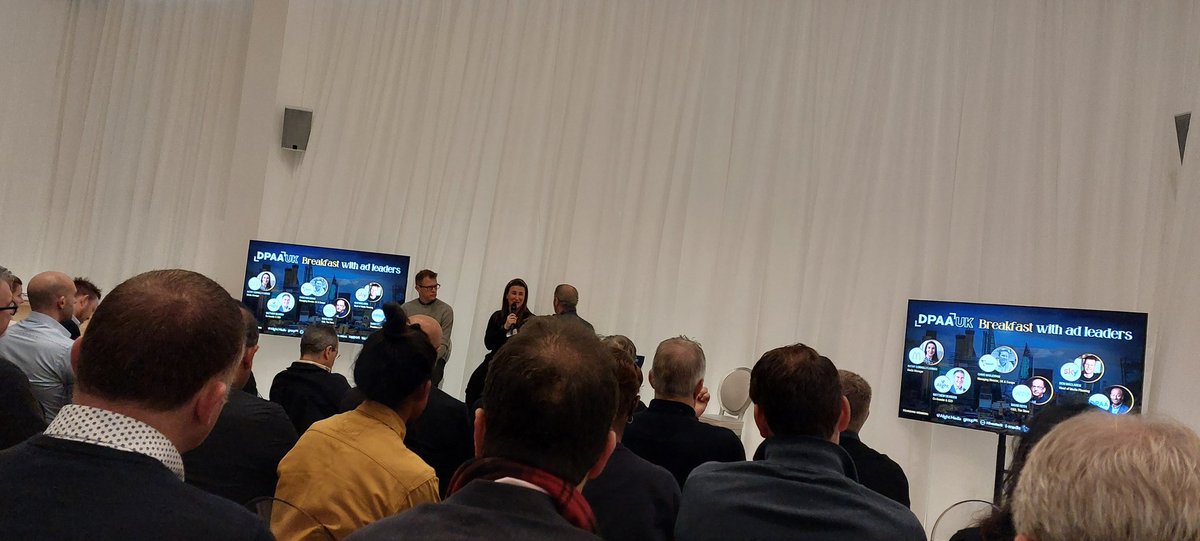 Standing room only at the <a href="/DPAAglobal/">DPAA</a> UK Ad Leaders breakfast. "Programmatic comes into its own when we want to be very specific." <a href="/McDonaldsUK/">McDonald's UK</a>
