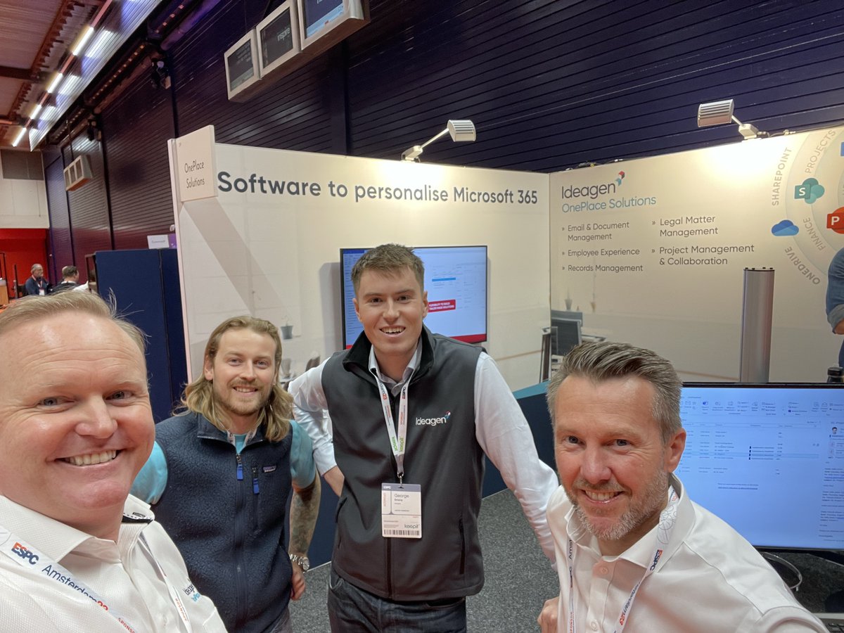 🌐 Ideagen OnePlace Solutions booth #9 is where IT dreams come true! Let us show you how to revolutionise your email management! #ESPC23 #Microsoft365 #MicrosoftTeams #SharePoint <a href="/ESPC_Community/">ESPC</a>