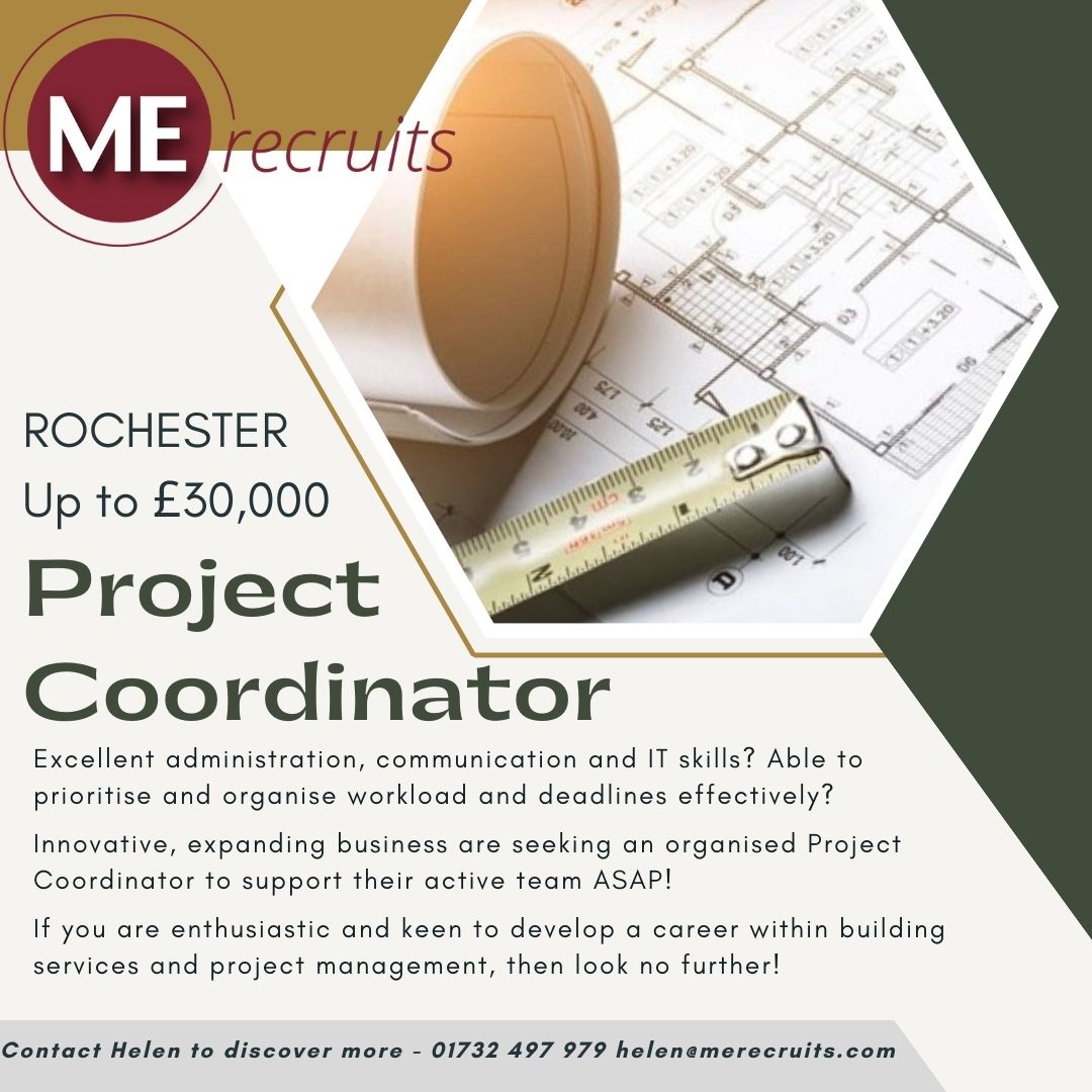 👉New in - Project Coordinator - Rochester - up to £30K Interviewing now!
Call Helen, or Tim at ME Recruits now to register your interest!
☎️01732 497 979
📧Helen@merecruits.com / Tim@merecruits.com
#merecruits #projectcoordinator #newjobopportunity