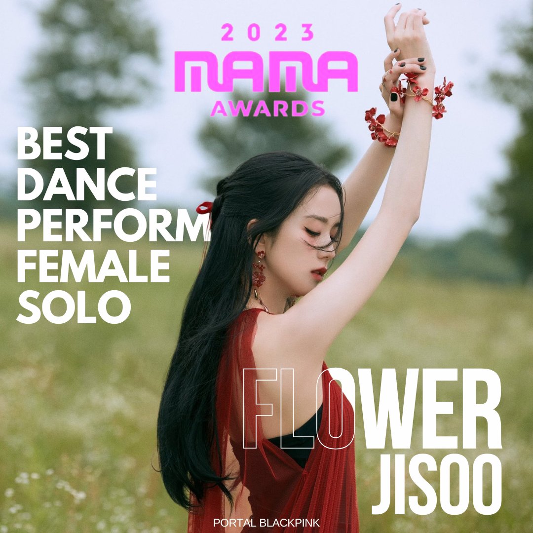 É DELAAAAA! Parabéns a #JISOO pelo prêmio de 'BEST DANCE PERFORMANCE SOLO' no #MAMA2023! 👏✨️