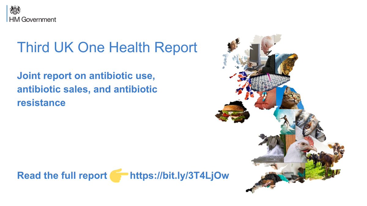 🥳<a href="/UKHSA/">UK Health Security Agency</a> &amp; <a href="/vmdgovuk/">VMD</a> are proud to announce the publication of the Third One Health report today!

🦠This unique report brings together antibiotic use &amp; antibiotic resistance data from across sectors.

Read the report here 👉bit.ly/3T4LjOw