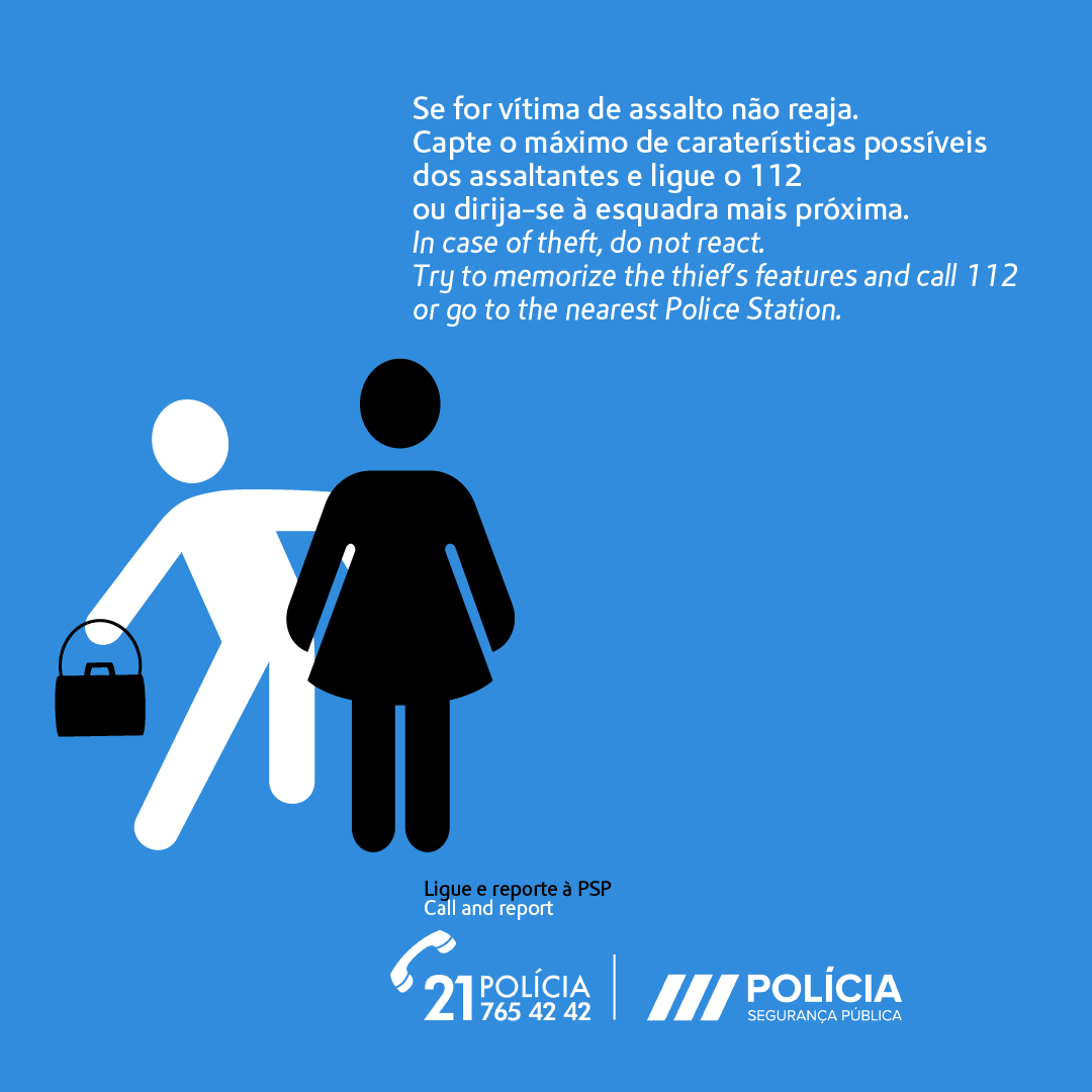 metro_lisboa's tweet photo. Se for vítima de assalto não reaja! Tente captar o máximo de características do assaltante e ligue ao 112 ou dirija-se à esquadra mais próxima. 👮‍

#MetroLisboa #MetroSeguro https://t.co/QxWhvaP20L