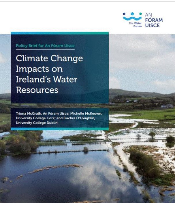 Looking forward to meeting @CCACIreland today. @triona_mcgrath is presenting our recommendations on climate change and Ireland's water resources. thewaterforum.ie/publications