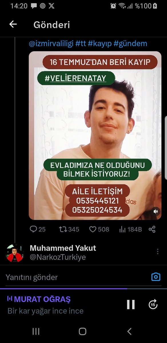 zuzu_1923's tweet photo. @aysenuryazici #velierenataynerede Ayşenur hanım bu kayıp genci paylaşır mısınız, ayrıca tanıdığınız gazetecilerin ve çok takipçili insanlarında paylaşmasına vesile olurmusunuz.https://t.co/ETa0rmmrJd Annesinin instagram adresi, bakarsanız nasıl bir acı içinde olduğunu görebilirsiniz, lütfen🙏 https://t.co/7x7goamMgD