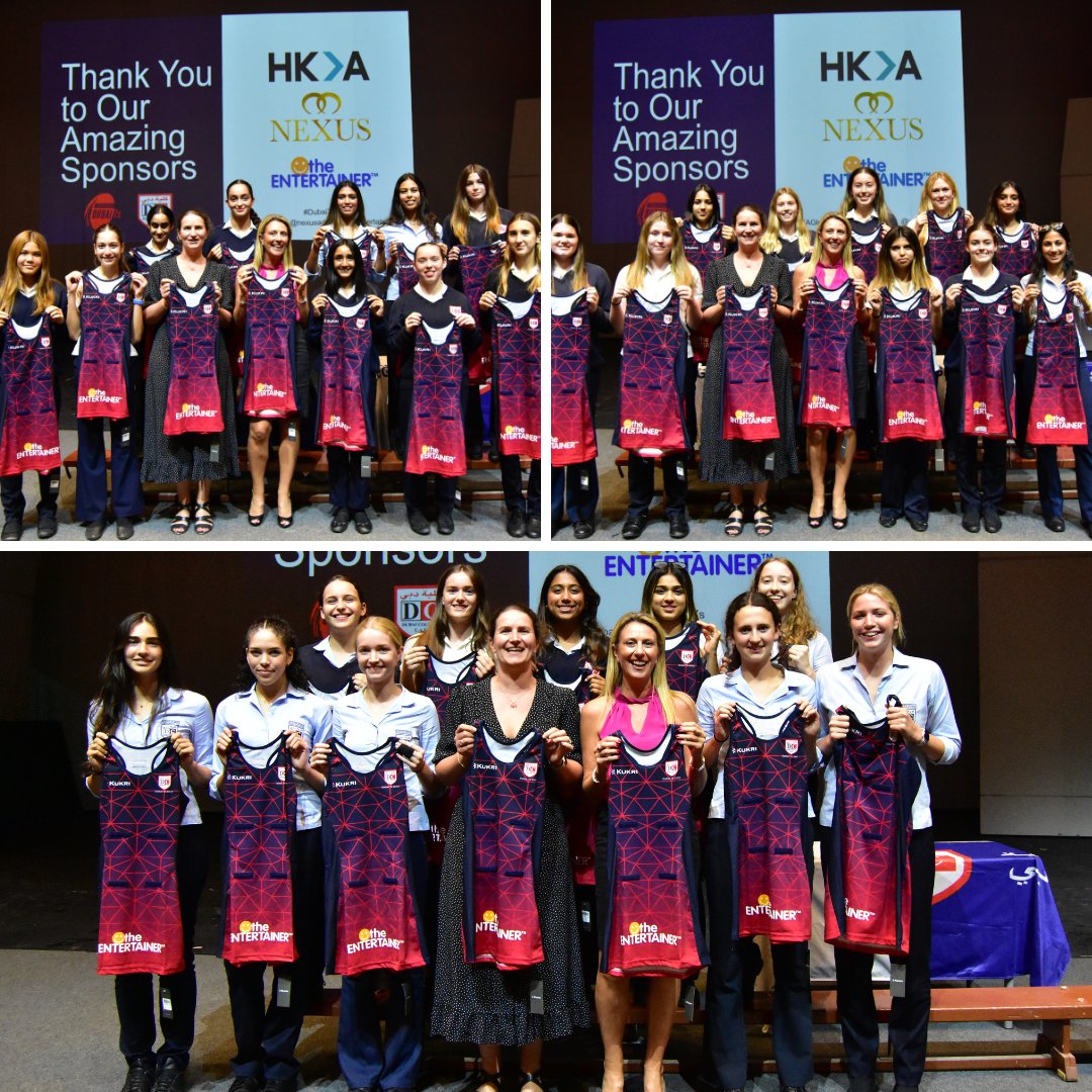DubaiCollege's tweet photo. As we count down to the Emirates Dubai 7s weekend, a huge thank you to our amazing sponsors @EntertainerUAE for supporting U19 Netball,
@hkaglobal for backing U19 Girls Rugby, and
@NexusBrokers for championing U19 Boys Rugby! #Dubai7s #DCNetball #DCRugby #DCProud https://t.co/mUHxwFbDrw