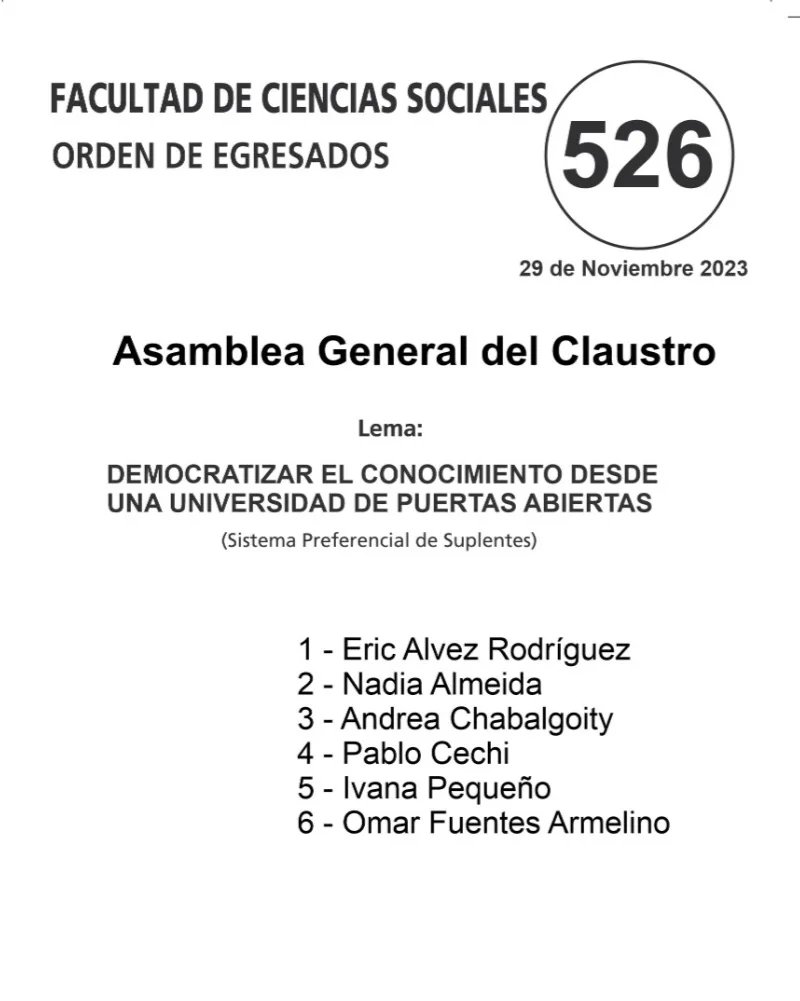 Buen día, por acá 👇, por favor. 😉
#EleccionesUniversitarias 🗳️