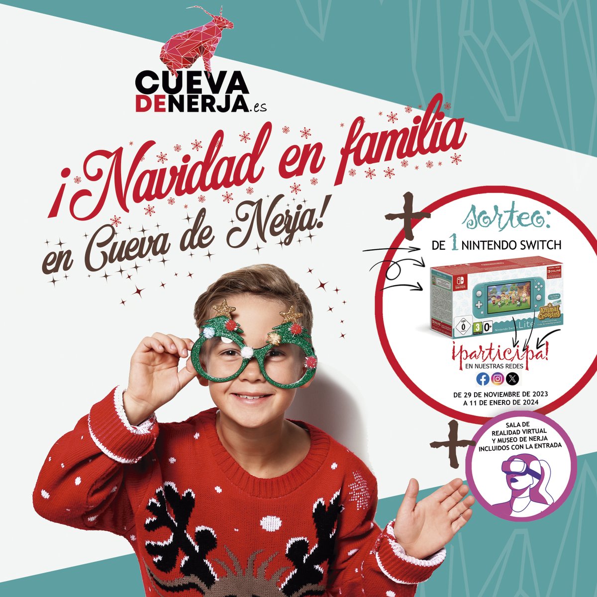 ¡PARTICIPA EN SORTEO!: 1.Ten entradas a #CuevaDeNerja de 29-11- 2023 a 11-1-2024 | 2.Sigue <a href="/CuevaDeNerja/">Cueva de Nerja</a> | 3.Da me gusta a ese tuit | 4.Sube aquí fotografía/s de visita familiar en Navidad 2023 a la cueva. Máximo 5 | 6.Pon  #NavidadCuevaDeNerja | Bases: cuevadenerja.es/bases-sorteo-2…