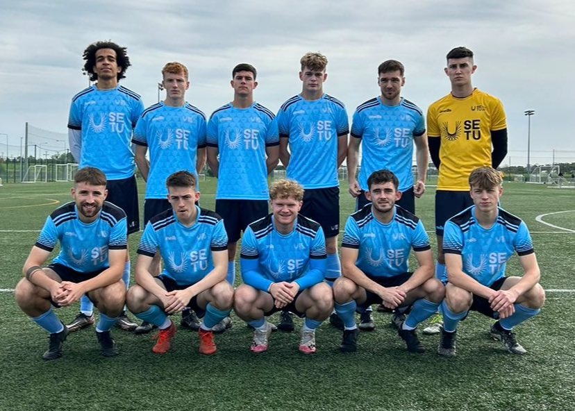 Good luck to our Men’s B Team who take on NUIM B in tomorrow’s CUFL Division 2 Final, 13:00 Kick Off in the Athlone Town Stadium 🩵🤍⚽️🏆