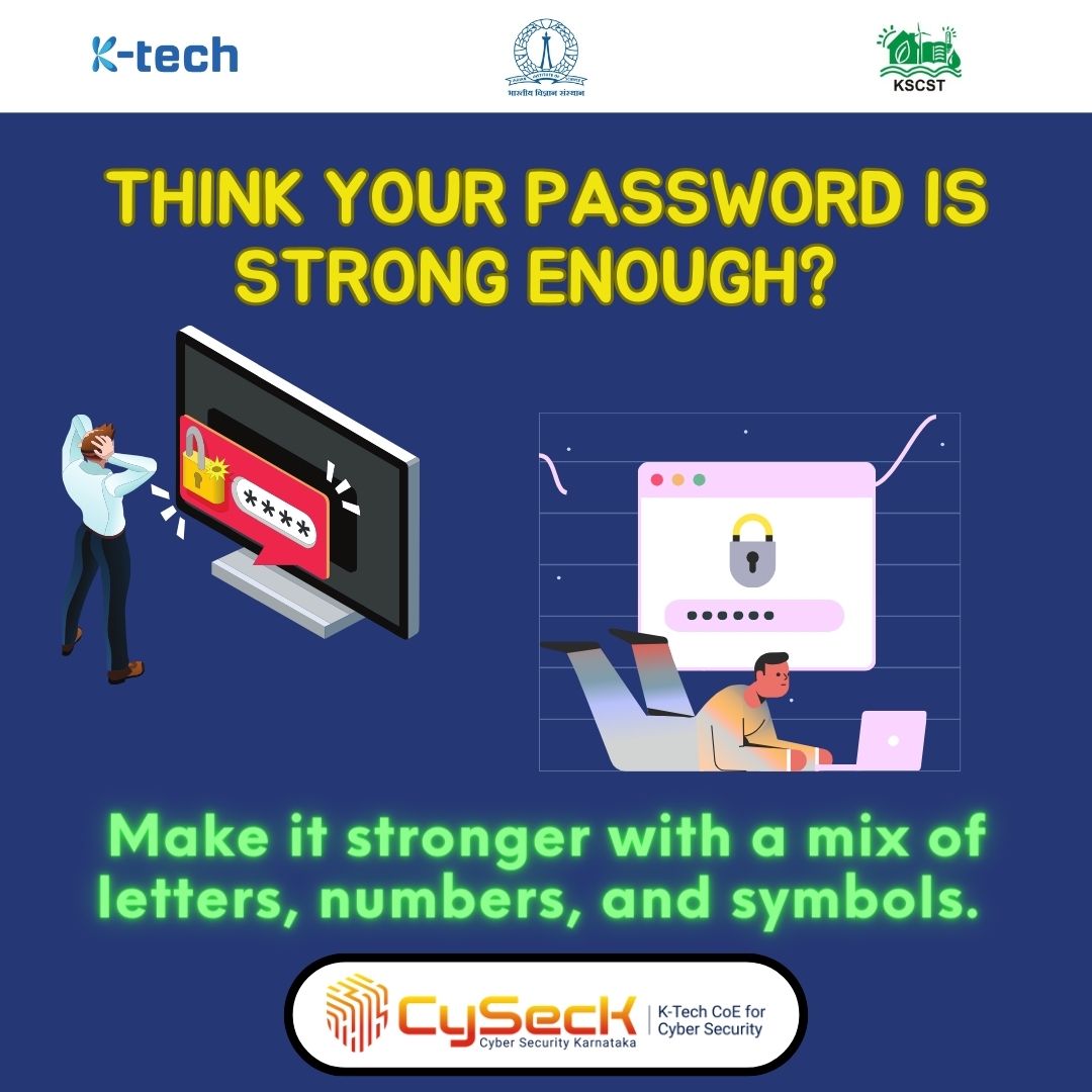 CySecKCoE's tweet image. Think your password is strong enough?

Don&apos;t miss our daily cybersecurity updates at 12:00 PM AND 2Pm

@itbtgok
@iiscbangalore
@cybercrimecid
@blrcitypolice
@PIBFactCheck
@mygovindia
@Cyberdost
@kscstblr
 #CyberSecurity  #DataDefense #OnlineSecurity #TechTips #PasswordStrength