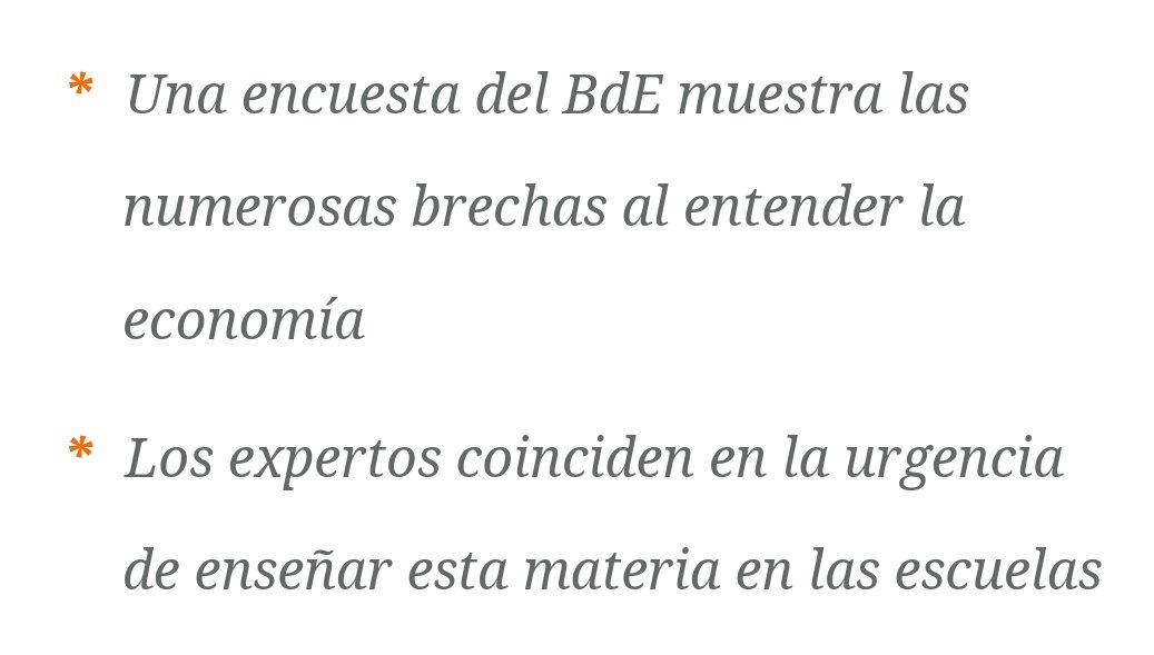 Encuesta Competencias Financieras <a href="/BancoDeEspana/">Banco de España</a>
80% no saben q es #inflación ni tipo #interes compuesto ni #riesgo❗

Fracasa plan #educaciónfinanciera #BdE #CNMV

Y además se tranversalizó en #LOMLOE en vez de impartirse en ESO x profesores #Economia 😡

eleconomista.es/economia/amp/1…