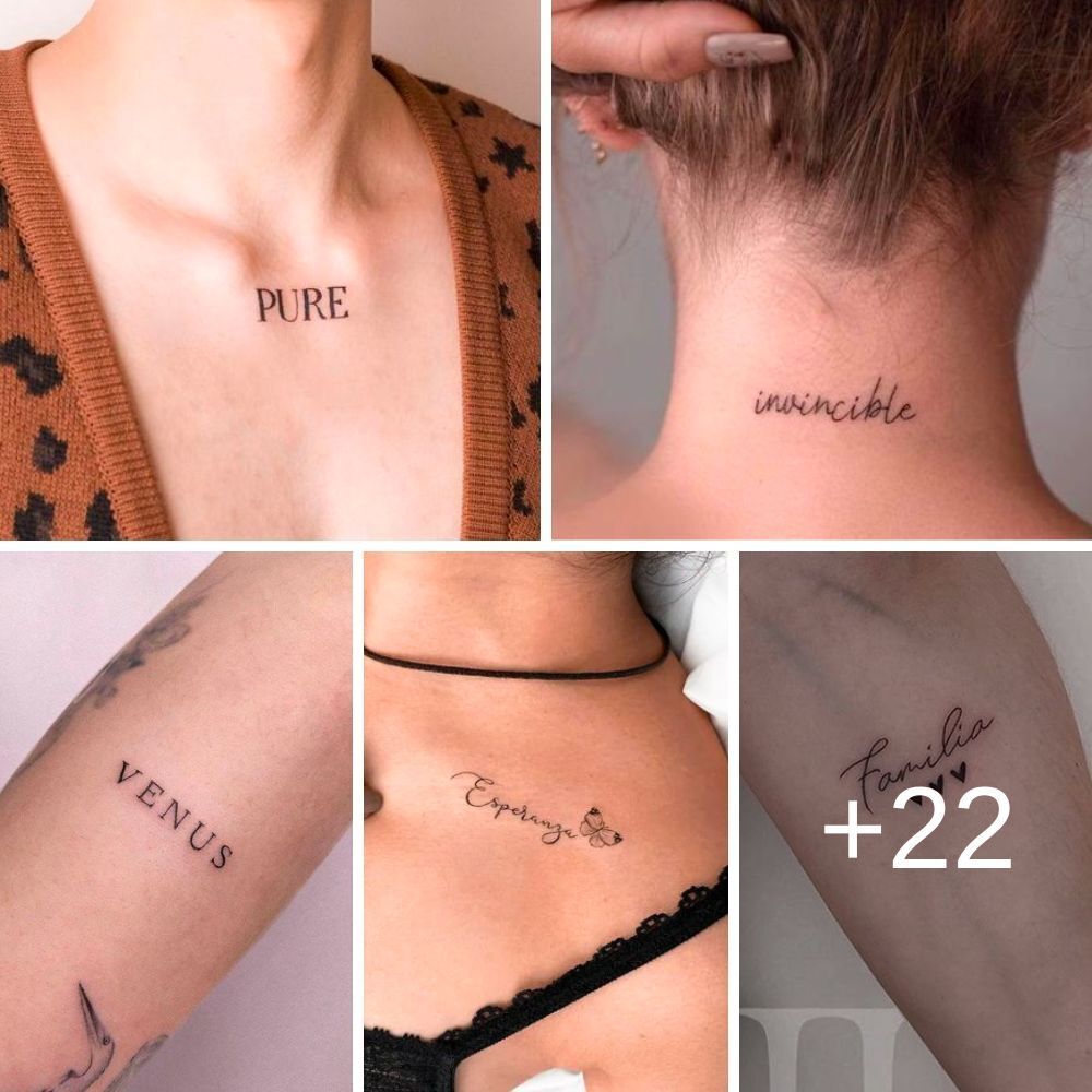 26 Meaningful One-word Tattoos That Say A Million Things ➡️ See more:  https://t.co/QIXOi8EFnM, image size:1000x1000
